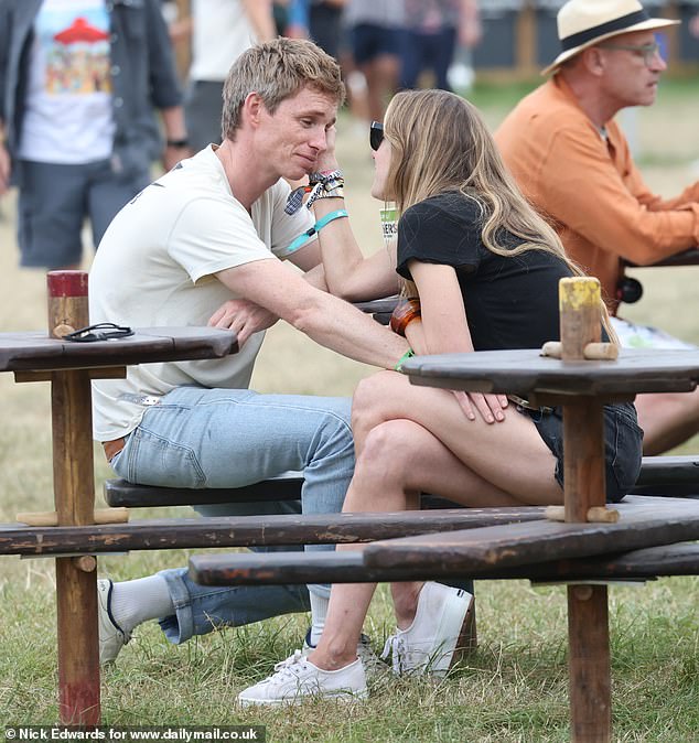 Meanwhile, Hannah, 42, was also dressed in an understated way, opting for black cut off denim shorts and a t-shirt