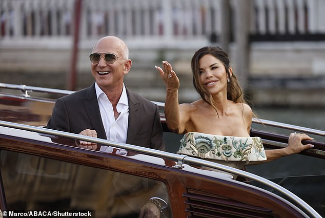 Bezos and Sanchez tied the knot on Friday in Venice, Italy after a two-year engagement. The Amazon billionaire and his bride are said to have invited 200 people to their three-day Italian wedding