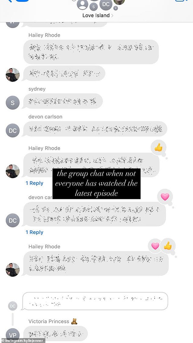 Hailey's contact card is missing her Bieber surname and simply reads, 'Hailey Rhode,' her first and middle names