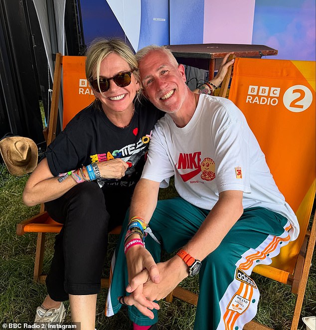 Another photo showed Zoe with BBC Radio 6 DJ Matt Everitt, as the duo cosied up for a snap