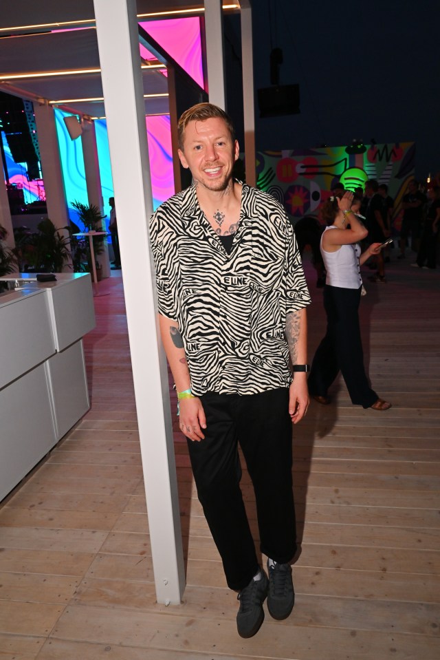 Professor Green at a Spotify Beach concert.