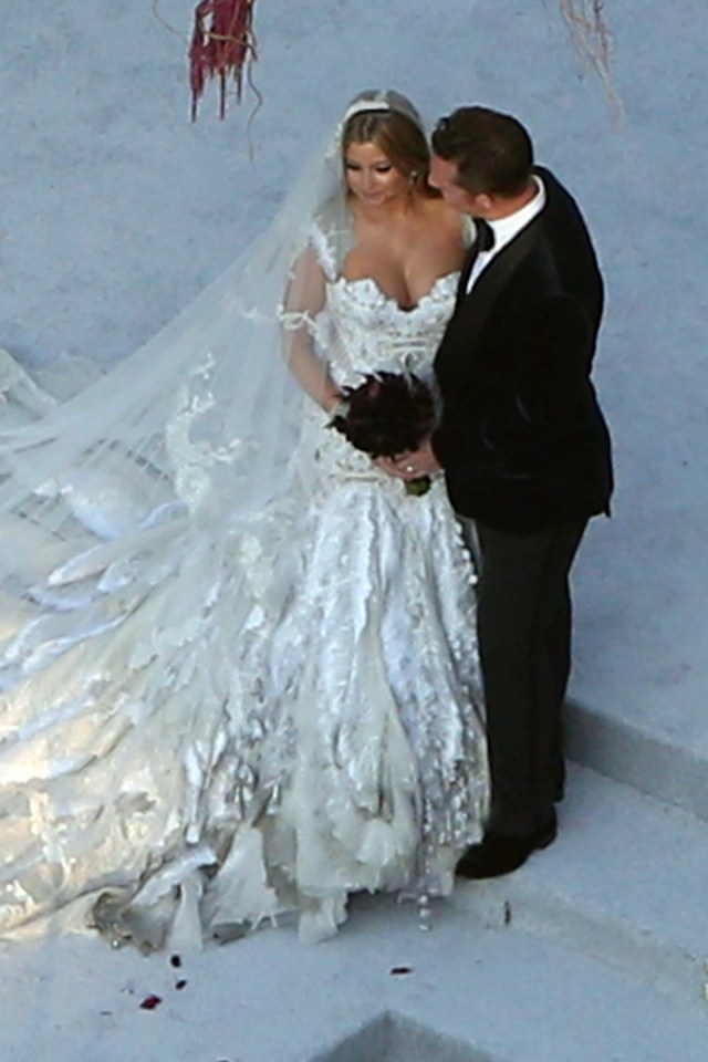 Holly Valance and Nick Candy at their wedding ceremony.