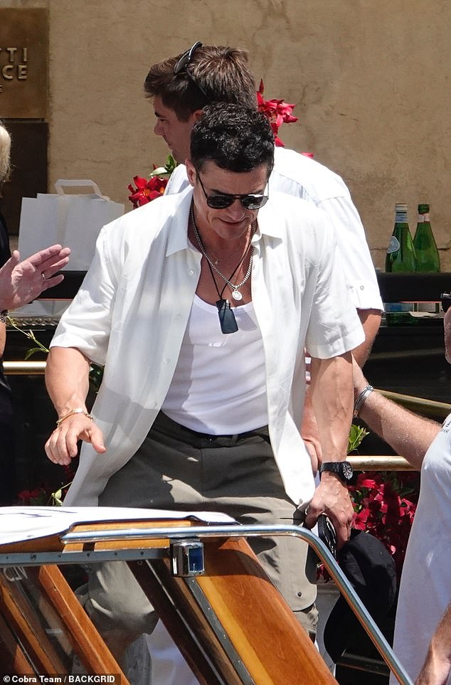 Hollywood's newest bachelor embraced his new single status on the Italian getaway, coming just after news broke that he and his fiancée Katy Perry, 40, had called off their engagement