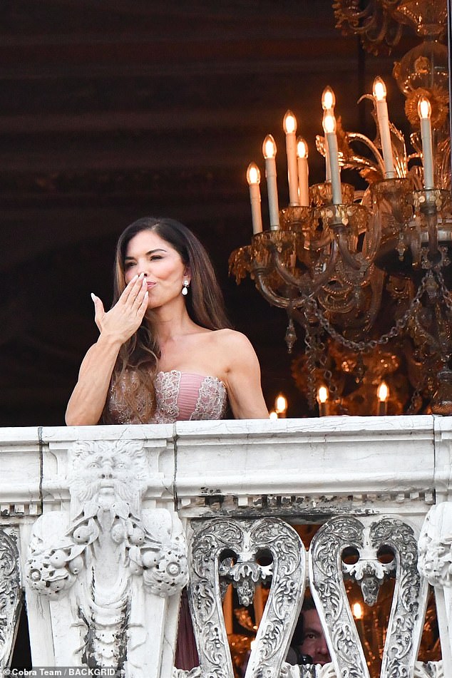 The wedding, held two years after Bezos proposed to Sanchez aboard his $500million superyacht, was described as 'extremely intimate' with a strict no-phone policy - with around 70 of the 200 guests being family members