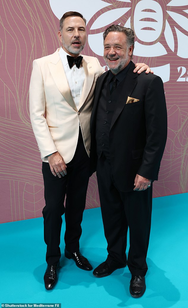 Also at Sunday's awards show were David Walliams, 53, and Russell Crowe, 61