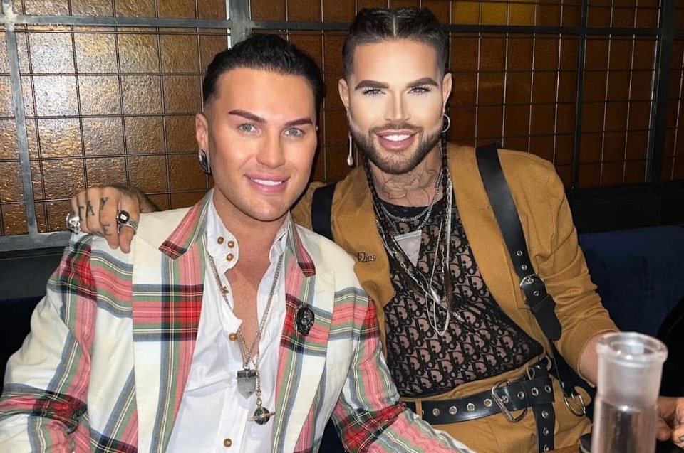 Two men sitting together.