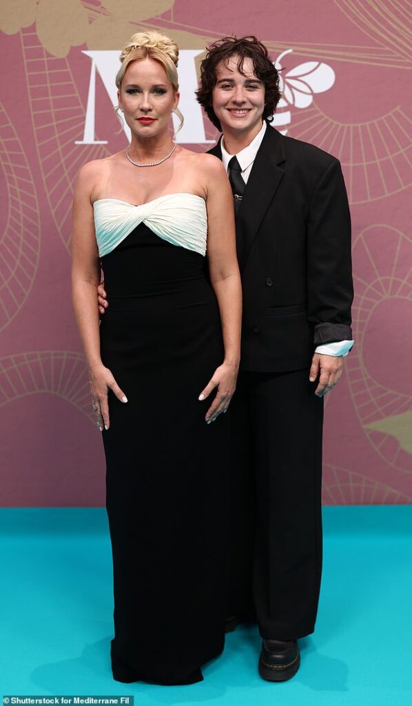 Anna Camp, 42, continued to flaunt her age gap relationship with girlfriend Jade Whipkey, 24, on Sunday evening at the Golden Bee Awards in Malta