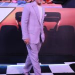 Brad Pitt, 61, looked typically dapper in an eye-catching suit as he stepped out to promote his new F1 movie in Mexico City