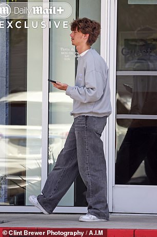 Jayden is seen at the Mercedes-Benz Service Center this week