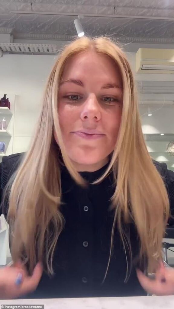 Brooke Warne stunned her fans on Sunday after showing off a glamorous new look hairstyle. (Pictured)