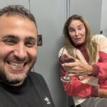 Caitlyn Jenner was drinking wine and texting members of her family while bombs rained down near her Tel Aviv hotel on Friday night, the Daily Mail can reveal