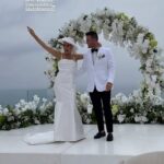 Channel Nine reporter Hannah Sinclair, 33, tied the knot with her long-time partner Mitch Burke on Friday