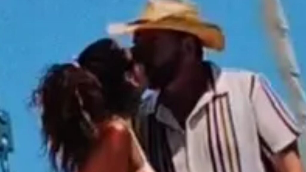 DIY SOS star Nick Knowles, 62, kisses new wife Katie Dadzie, 34, onboard £2k a day yacht on romantic Ibiza honeymoon