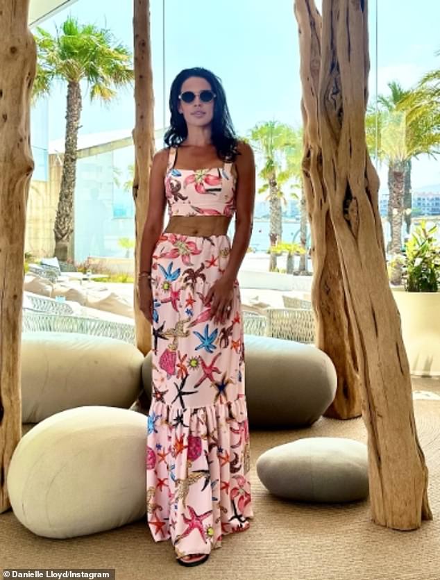 Danielle Lloyd wore a crop top co-ord during sunny Ibiza getaway after revealing has she lost two stone following a shock skin cancer diagnosis