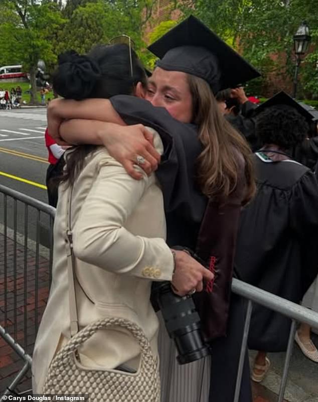 Catherine shared an emotional moment with Carys in more sweet snaps taken from her daughter's graduation ceremony last month