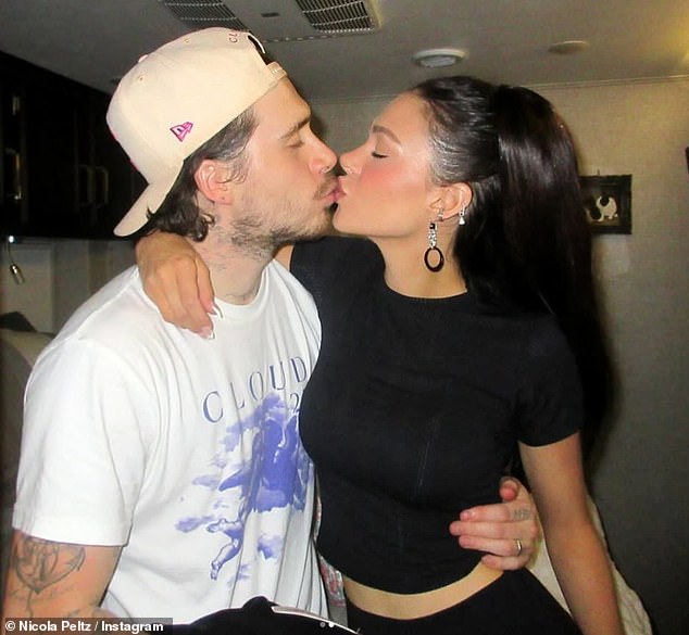Nicola also took to social media to mark the occasion, sharing a sweet kissing snap