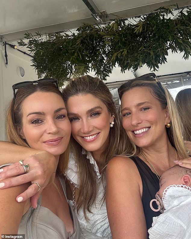 Among the guests were Delta's mother Lea and brother Trent, as well as TV presenter Renee Bargh, former Nine journalist Airlie Walsh, and her best friend Danielle Cox
