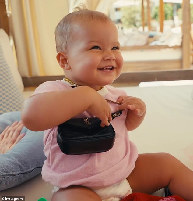 In the clip, Bobbi could be seen trying on the lambskin YSL LouLou micro bag