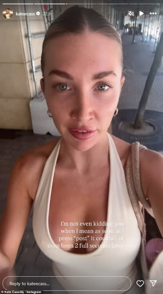 Emotional Kate Cassidy has revealed a sweet moment in her day that made her feel connected to her late ex Liam Payne