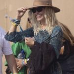 Holly Willoughby enjoyed the final day of Glastonbury 2025 on Sunday as she rocked a bohemian look at the festival