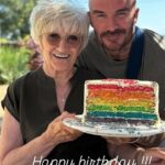 David Beckham didn't let his recent operation on his wrist stop him celebrating beloved mum Sandra's 76th birthday in style on Saturday