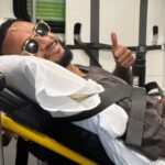 JLS star Aston Merrygold rushed to hospital as singer is pictured in the back of an ambulance