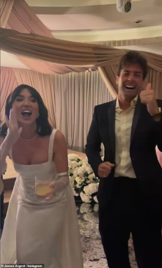 James Argent gleefully danced with Megan McKenna at her wedding just days after his ex Nicoline Arthursson broke her silence amid his suspended jail sentence