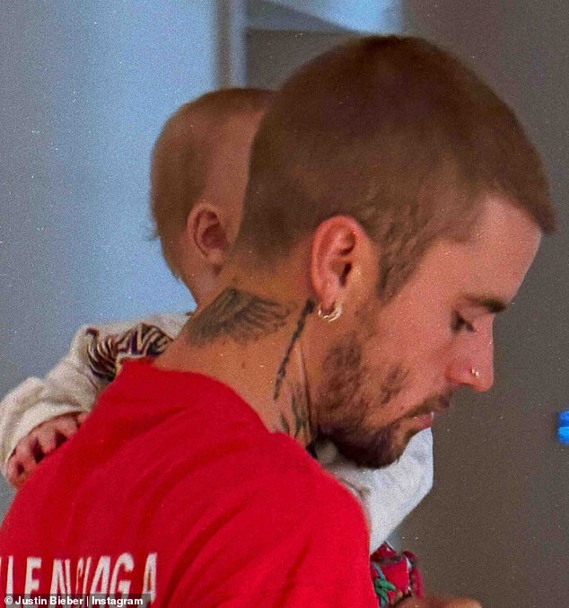 Ahead of Father's Day weekend, which will mark his first as a dad, the 31-year-old Canadian pop star uploaded a carousel post featuring multiple snapshots with the tot