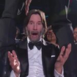 A very awkward Keanu Reeves went viral after he was straddled by a Broadway icon during a 'sensual' Tony Awards 2025 performance on Sunday