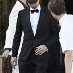 Leonardo DiCaprio was mocked over his bizarre penchant for a low sitting baseball cap as he attended Jeff Bezos and Lauren Sanchez' Venice wedding this week - pictured Friday at the nuptials