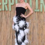 Lily Allen wowed in an eye catching white feather dress at The Serpentine Gallery Summer Party in London on Tuesday evening