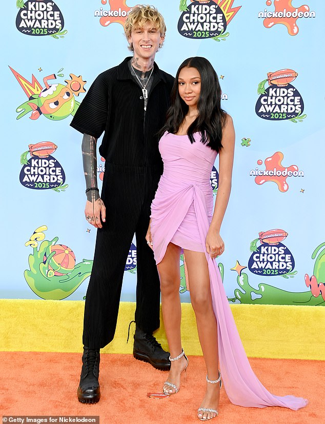 Machine Gun Kelly, 35, enjoyed a rare outing with his daughter Casie, 15, as they attended the 2025 Nickelodeon Kids' Choice Awards in Santa Monica on Saturday