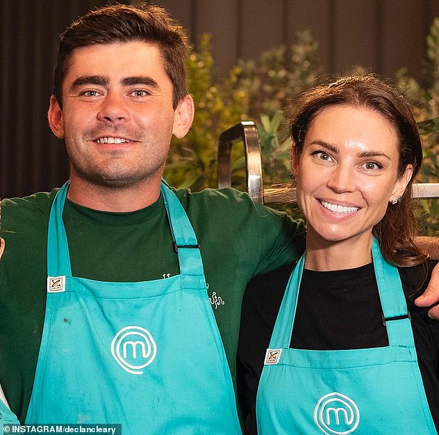 Now, after wrapping filming on the show, Declan (centre) has made the move from Sydney's Northern Beaches to Melbourne - along with his dog Sol - to be with Sarah (right) and her 14-year-old son Phoenix