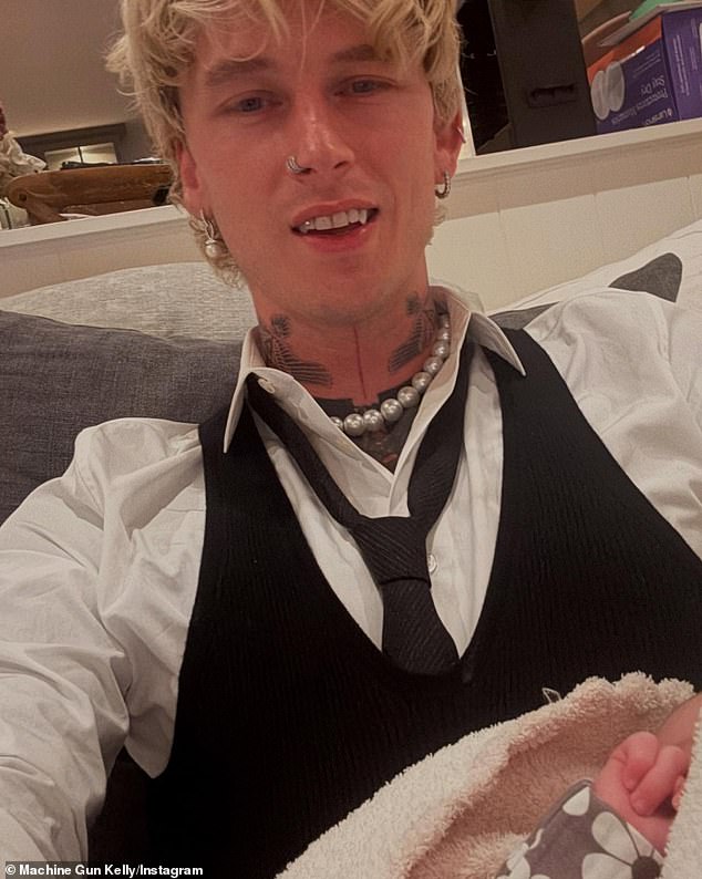 Late last month, Kelly - whose real name is Colson Baker - shared another glimpse of the newborn on Instagram, just one day after he was caught on camera pulling a shockingly reckless stunt in Los Angeles