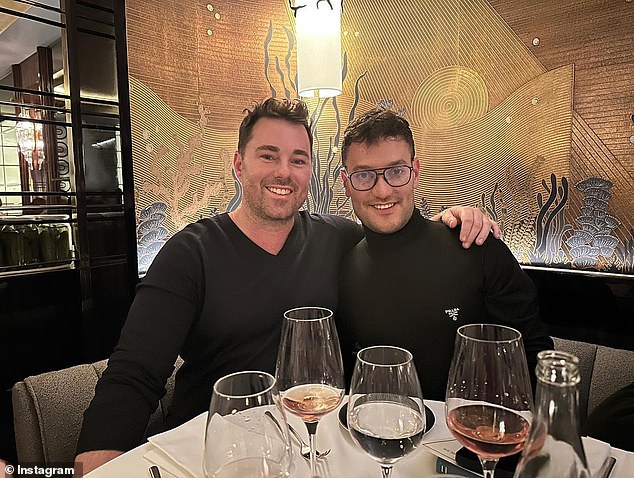 After recently offloading his Sydney mansion for a whopping $23.5 million, Lowes clothing retail heir Joshua Penn (right) is headed to France with his family, husband Ben Palmer (l) and children Brooklyn, seven, and Blake, four
