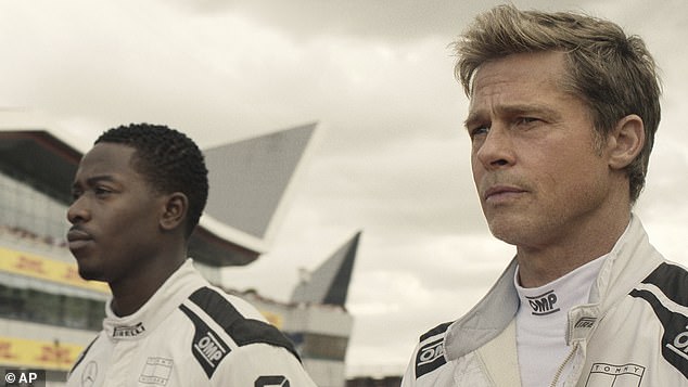 Brad plays the lead role of as troubled race car driver Sonny Hayes, who is pitted against rookie and rival Joshua Pearce, played by Damson, as they battle it out at various Grand Prix's around the world (seen in film)
