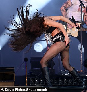 Every inch the rock chick the crowd went wild for the singer
