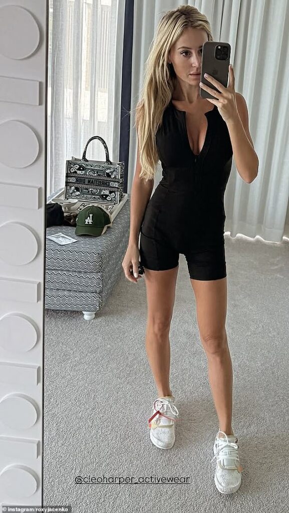 Roxy Jacenko has showed off her slim figure after shedding a whopping 18 kilograms