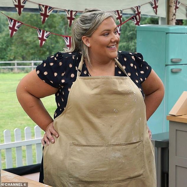 Laura (pictured during her time on the Great British Bake Off in 2020) confirmed her pregnancy in April after 'quietly deciding to give IVF a try' over a year ago
