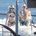 Jeff Bezos, 61, and Lauren Sanchez, 55, at a foam party on board his $500million superyacht Koru