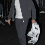 Sam Thompson (pictured) and Louis Tomlinson could no longer avoid running into each other as they both arrived back at their Soccer Aid hotel following England's loss on Sunday