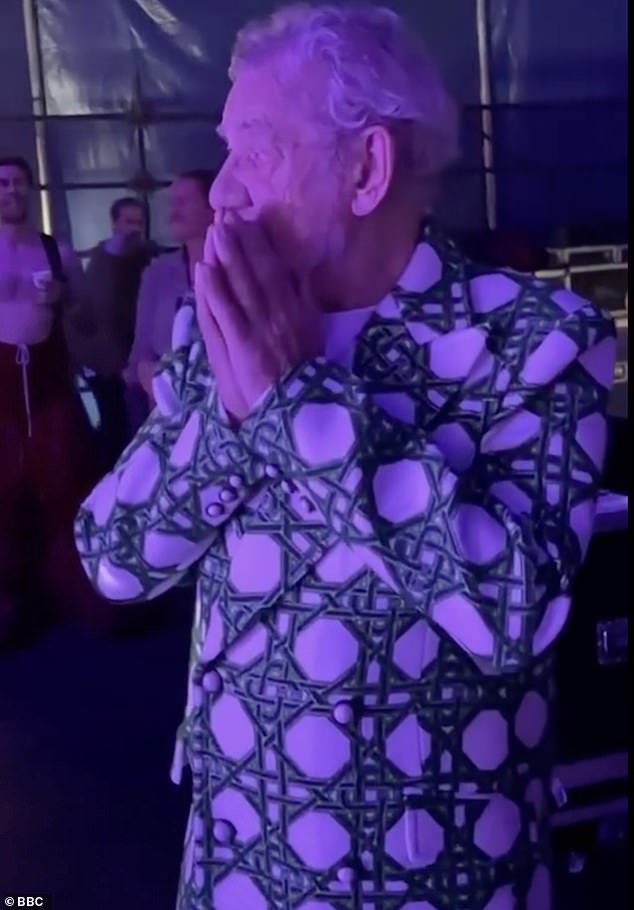 The 86-year-old actor performed alongside the Scissor Sisters delivering his legendary monologue from their 2010 hit Invisible Light