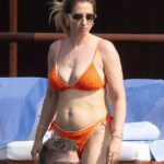 Stacey Solomon made the most of a work trip to Lake Como, taking the afternoon off for a spot of sunbathing on Tuesday.