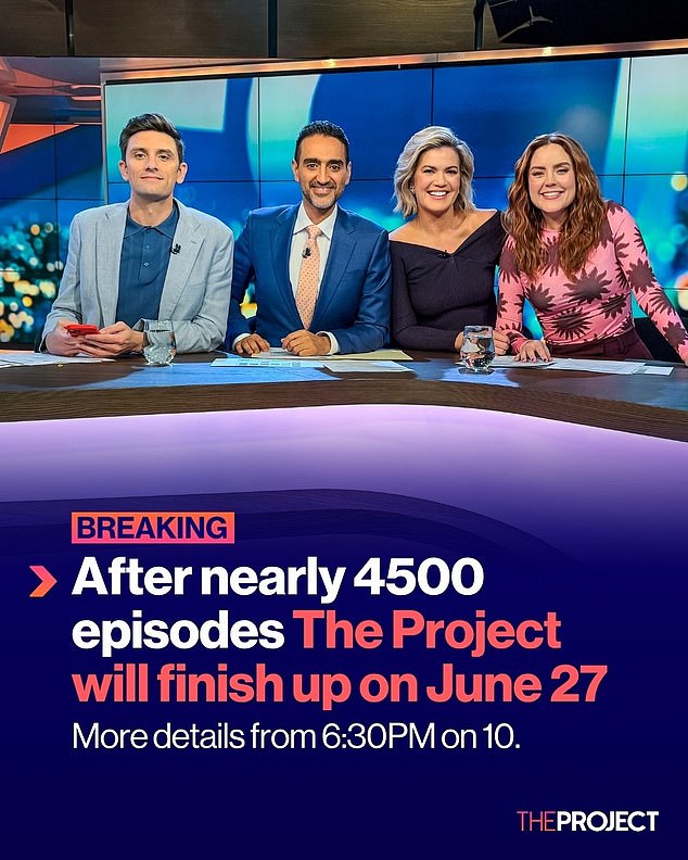 The Project has been officially axed after 16 years and will air its final episode on June 27
