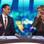 Sarah Harris has broken down as The Project enters its final days after being axed. Pictured alongside Waleed Aly