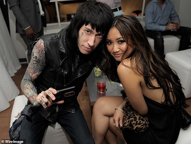 Trace Cyrus, 36, ripped ex Brenda Song, 37,  with a series of shock social media posts Wednesday. Pictured in 2011