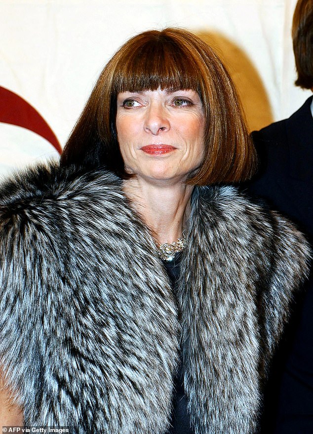 Wintour first became editor in chief of Vogue in 1988 and is credited with completely transforming the famed fashion magazine; pictured 2002