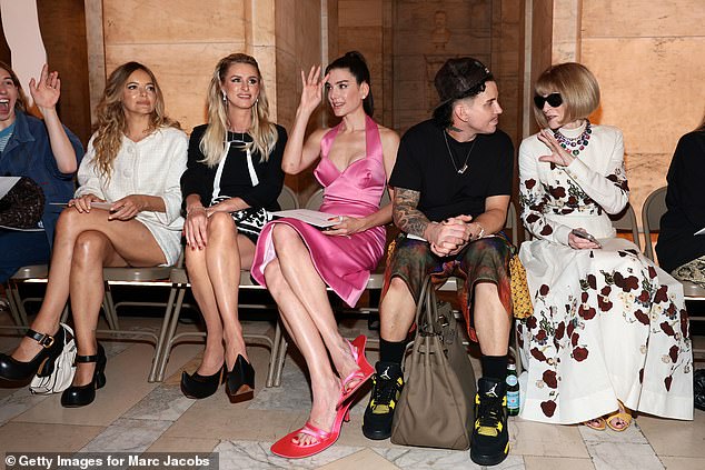Bijou Phillips, Nicky Hilton Rothschild, and Valentina Ferrer watched the show on neighboring seats