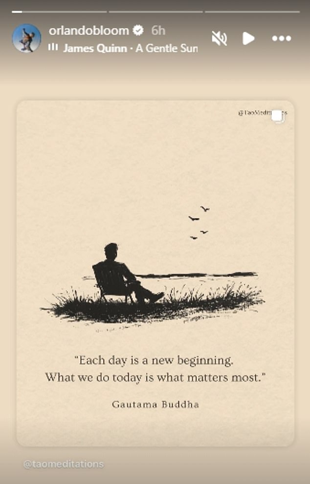 The Pirates Of The Caribbean actor shared a quote from Gautama Buddha to his 7 million followers