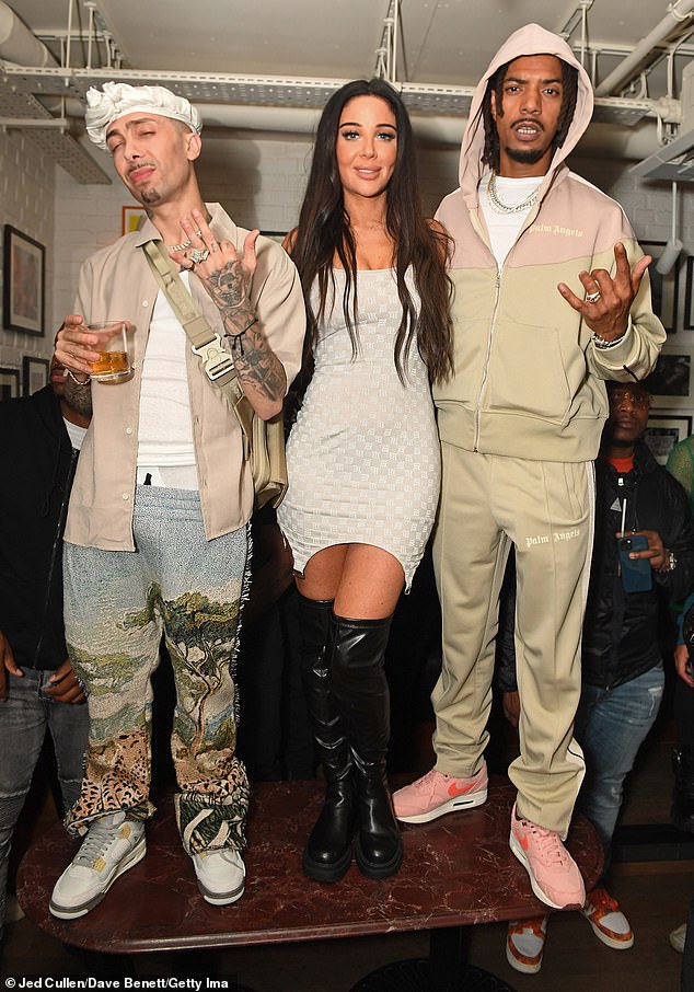 Heartbroken Dappy [L], also previously shared the sad news as he posted a video of himself with his uncle, alongside a white dove [the pair pictured with N-Dubz bandmate Fazer in 2023]